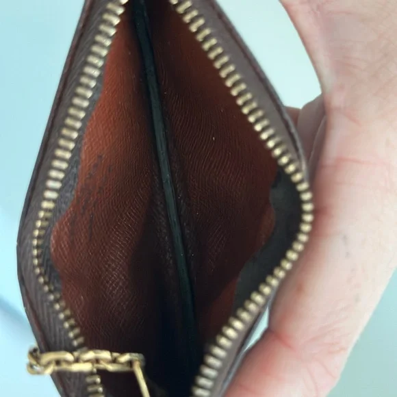 SOLD Vintage Louis Vuitton Monogram Key Cles Leather Key Chain Wallet Card - Picture 4 of 6